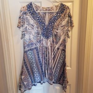 Fun silky blouse XL